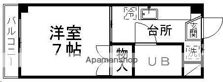 ドウェリング斎藤16(1K/2階)の間取り写真