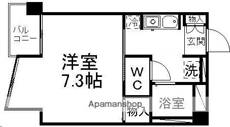 バーシティハウス柏木(1K/7階)の間取り写真