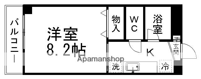 グレイスハイツ山手町(1K/2階)の間取り写真