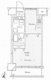 フィットエル仙台一番町(1K/4階)の間取り写真