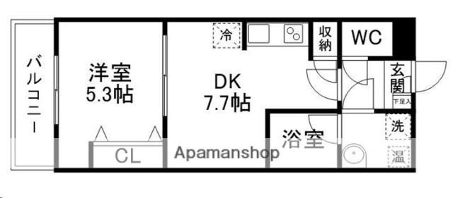 CASA TUTTI(1DK/1階)の間取り写真
