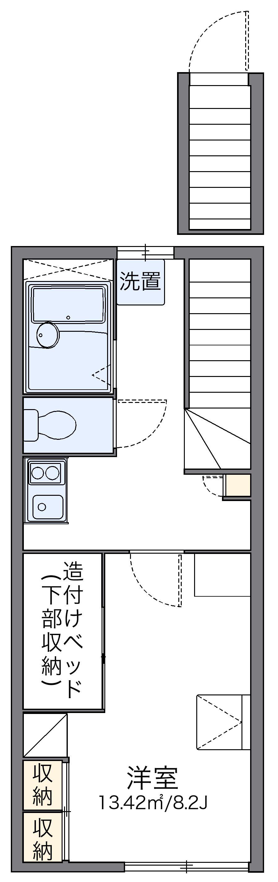 レオパレス安田1(1K/2階)の間取り写真