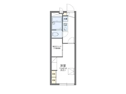 レオパレスFLOWER南吉成(1K/1階)の間取り写真