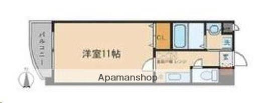 アニバーサリー第九木町通(1K/4階)の間取り写真