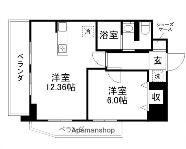 NASIC仙台東口(1LDK/4階)の間取り写真