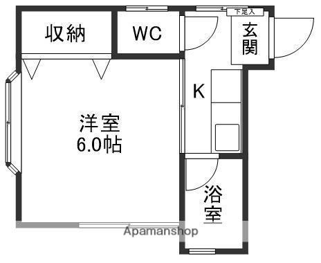 Jハイム(1K/2階)の間取り写真