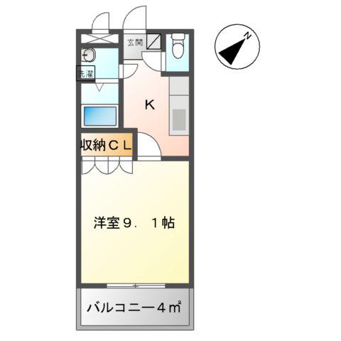 セレッソ(1K/1階)の間取り写真