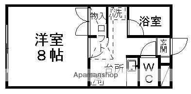 ロイヤルハイツ国見(1K/1階)の間取り写真