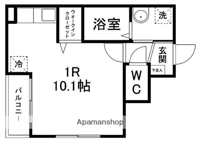 エルハーベン子平町(ワンルーム/1階)の間取り写真