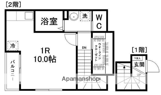 エルハーベン子平町(ワンルーム/2階)の間取り写真