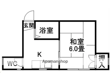 KIMACHI1437MHビル(1K/3階)の間取り写真
