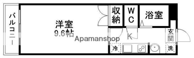 アズーリ八幡(1K/2階)の間取り写真