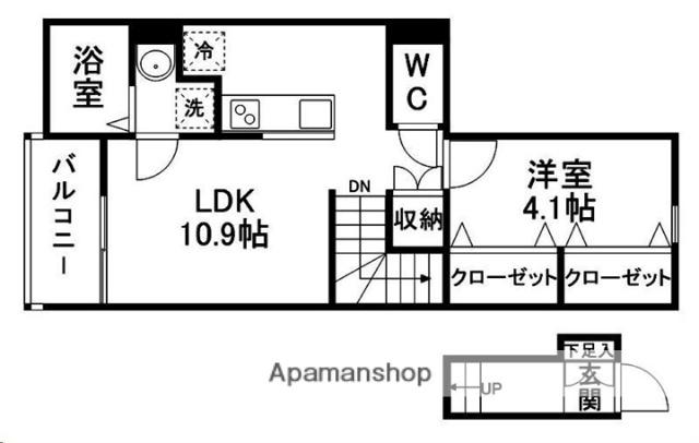リバーフロント・NOAH(1LDK/2階)の間取り写真