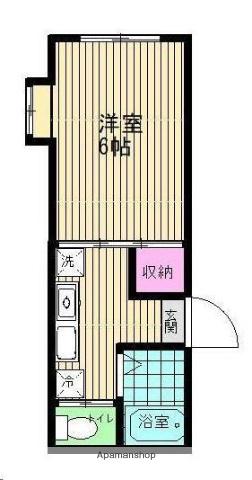 プランドビル銀杏町(1K/2階)の間取り写真