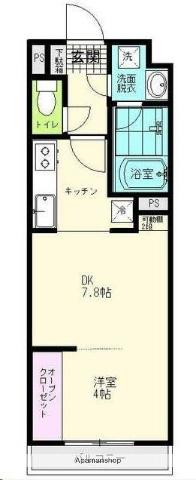 THE IOT HARANOMACHI α(1DK/1階)の間取り写真