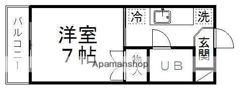 ピースフル錦町(1K/3階)の間取り写真