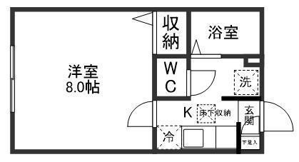 HOOP・Y(1K/1階)の間取り写真