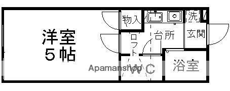 アーバンシティ川内(1K/2階)の間取り写真