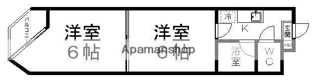 バリュー大和町(2K/3階)の間取り写真