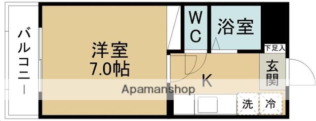 コーポ中島丁(1K/3階)の間取り写真