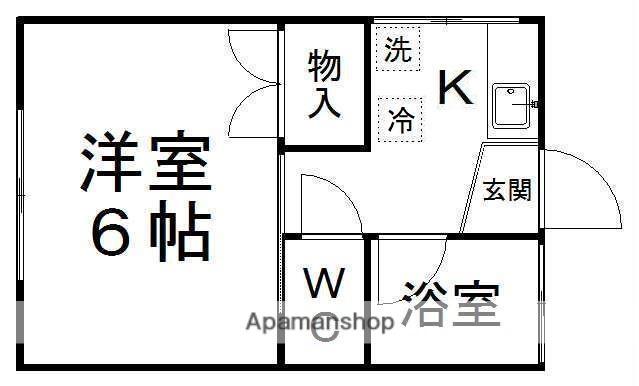 ひかりコーポ(1K/1階)の間取り写真