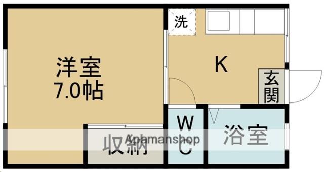 本田パナハイツ(1K/1階)の間取り写真