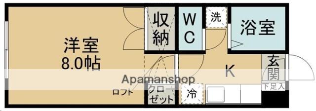 パルヒルズ(1K/1階)の間取り写真