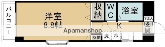 アーバンハイツ柏木(1K/3階)の間取り写真