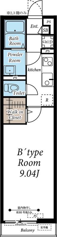 CHEZREVE(1K/1階)の間取り写真