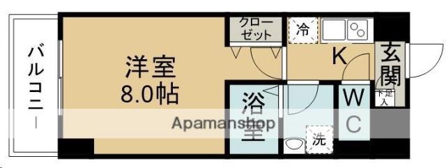 NOIE北仙台(1K/3階)の間取り写真