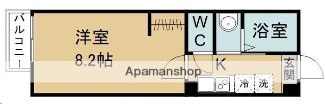 アスコット川内(1K/1階)の間取り写真