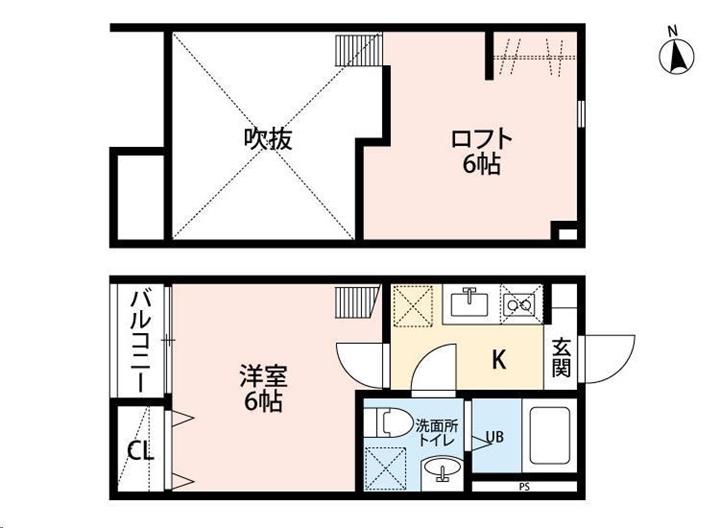 OGGI 長町(1K/2階)の間取り写真