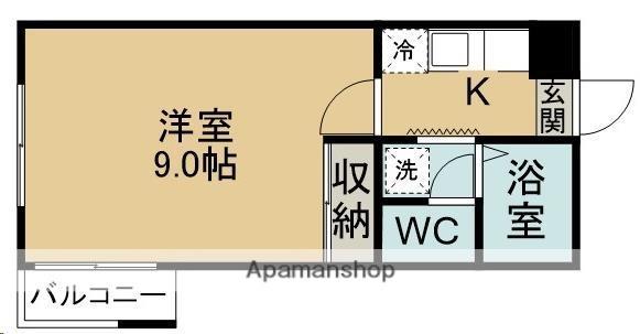 カームテラス八幡(1K/2階)の間取り写真