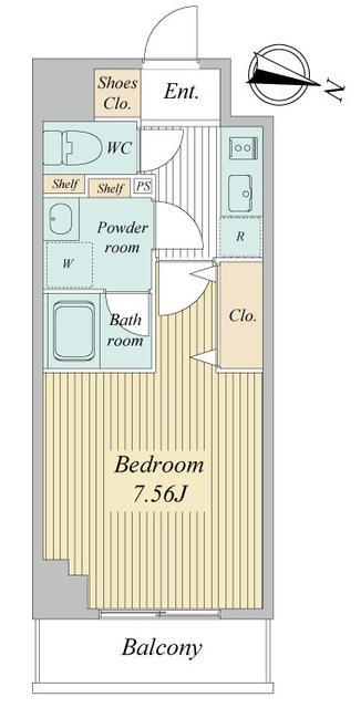 トゥールタ春日町(1K/5階)の間取り写真
