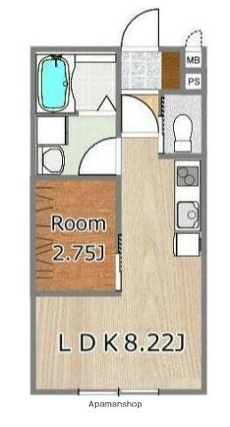 LE PRINTEMPS (1LDK/1階)の間取り写真