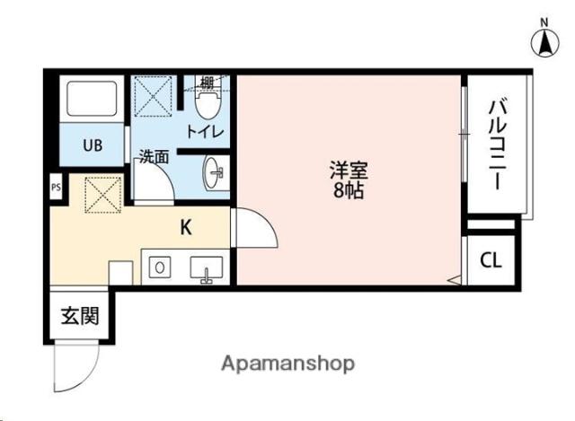 エル ソルあすと長町(1K/3階)の間取り写真