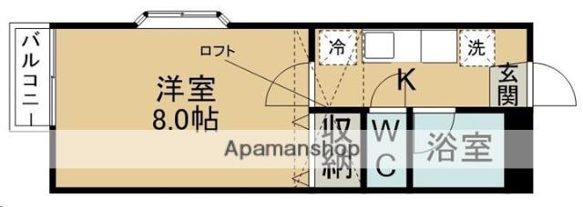 アクセスコート壱番館(1K/1階)の間取り写真