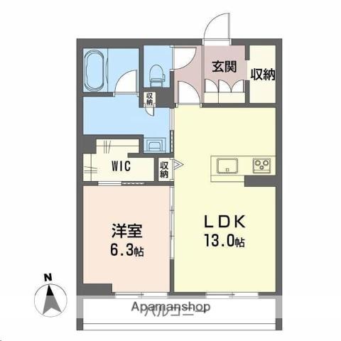 ベレオグリスィーヌ(1LDK/1階)の間取り写真