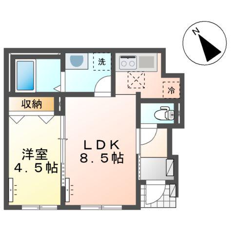 エトワール(1LDK/1階)の間取り写真