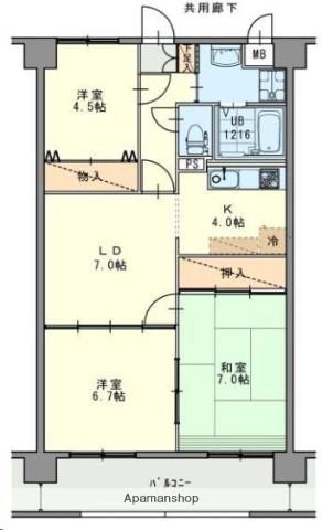 Uステージ(3LDK/1階)の間取り写真