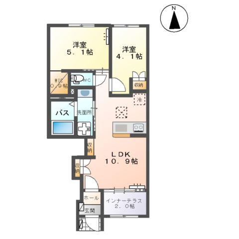 小田原3丁目アパート(2LDK/1階)の間取り写真