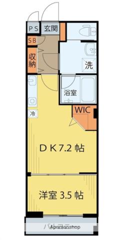 Mステイブル5番館(1DK/3階)の間取り写真