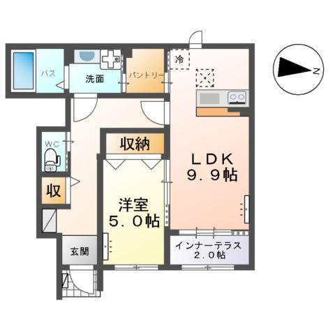 SSコーポⅡ(1LDK/1階)の間取り写真