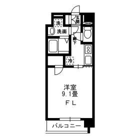 アーバンフラッツ青葉小田原(1K/8階)の間取り写真