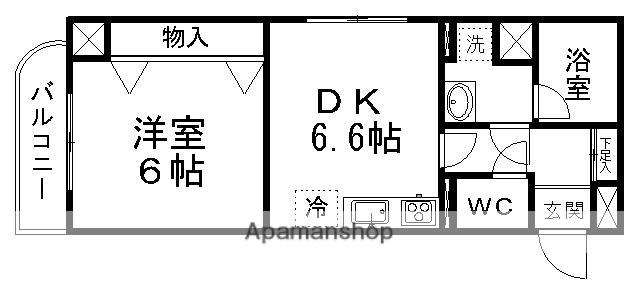 グレースJUN(1DK/6階)の間取り写真
