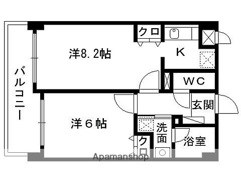 いずみTOWN HILLS(2K/2階)の間取り写真
