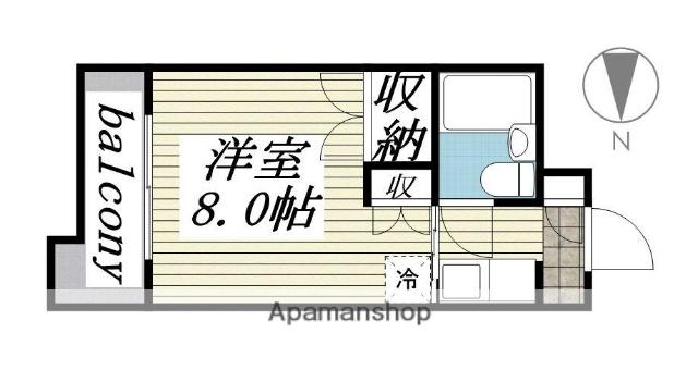 メゾン・ド・エルヴェ(ワンルーム/3階)の間取り写真