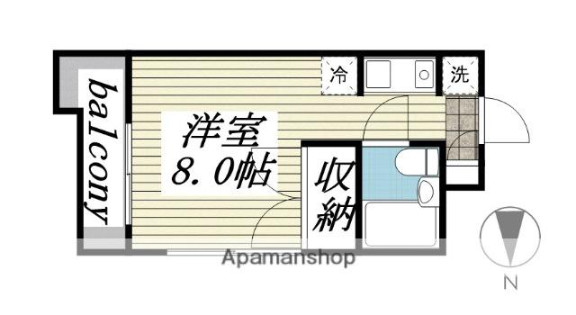 メゾン・ド・パルレ(ワンルーム/4階)の間取り写真