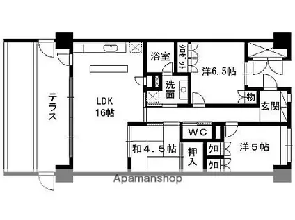 仙台中山ヒルズ(3LDK/1階)の間取り写真