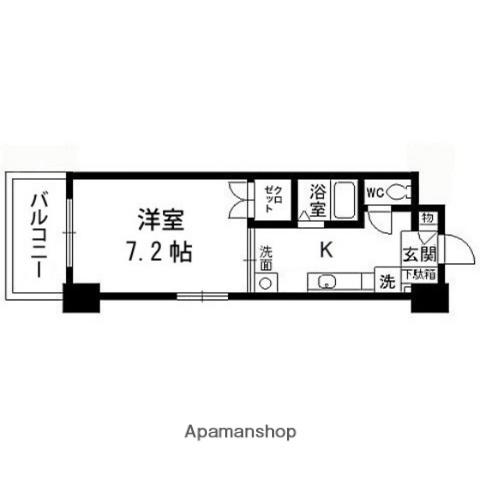 サニーヒルズ泉中央(1K/7階)の間取り写真